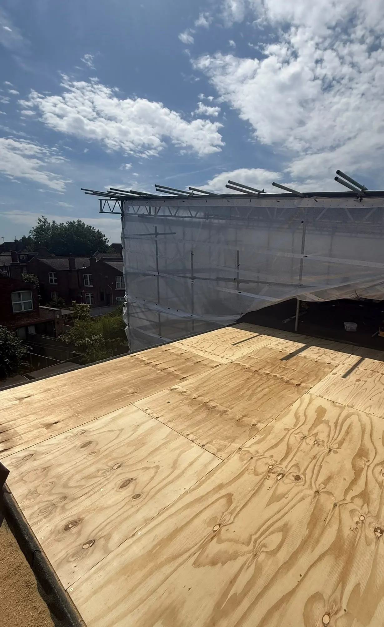 Flat Roof Deck Installation