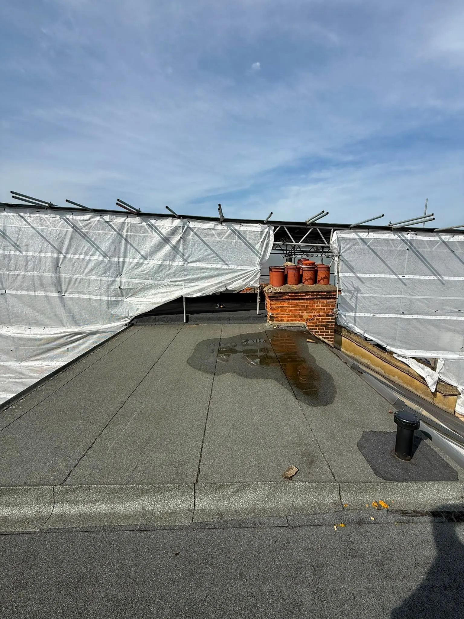 Scaffolded Roof Works