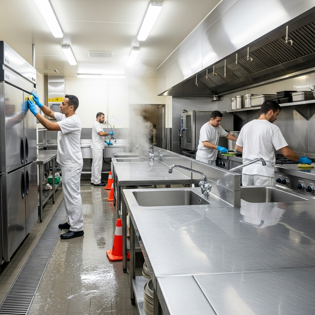 Commercial kitchen deep clean