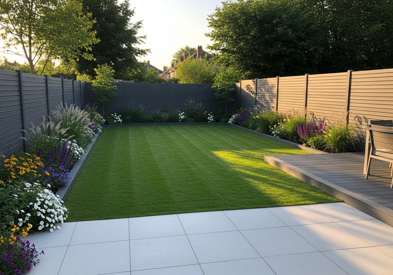 Garden boundary and landscaping